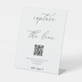 Signe De Table Code QR Capture The Love écriture calligraphique (Recto)