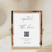 Signe De Table Code QR Capture The Love écriture calligraphique 
