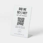 Signe De Table Code QR | Commentaires sans contact Services profe (Recto)