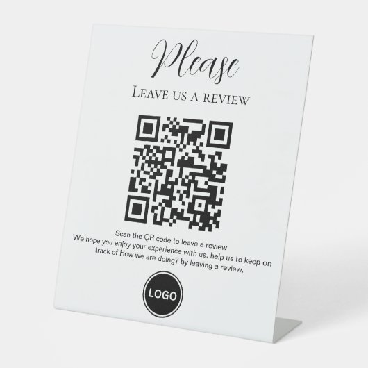 Signe De Table Code QR Customer Review Business (Recto)