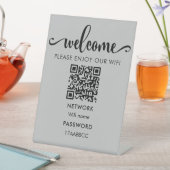 Signe De Table Code QR d'accueil WIFI | S'Il Vous Plaît Profitez (In SItu)