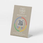 Signe De Table Code QR d'avis Google promotionnels modernes pour (Recto)