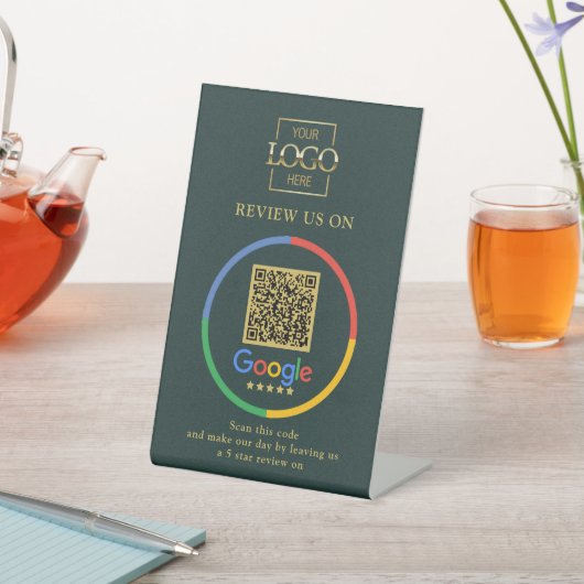 Signe De Table Code QR d'avis Google promotionnels modernes pour (In SItu)