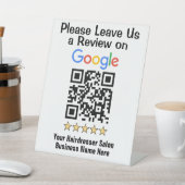 Signe De Table Code QR de avis Google pour salon de coiffure (In SItu)