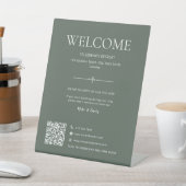 Signe De Table Code QR de bienvenue pour location de vacances ver (In SItu)