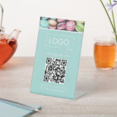 Signe De Table Code QR de commentaires du client | Mint Macaron f (In SItu)