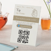 Signe De Table Code QR de conseils Venmo modernes | Conseils Venm (In SItu)