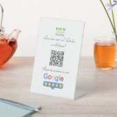 Signe De Table Code QR de Google Avis | Commentaires personnalisé (In SItu)