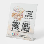 Signe De Table Code QR de la boulangerie-pâtisserie pour payer ic (Recto)
