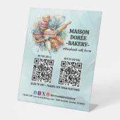 Signe De Table Code QR de la boulangerie-pâtisserie pour payer ic (Recto)
