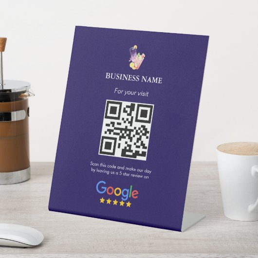 Signe De Table Code QR de Laissez un Avis | Google Avis (In SItu)