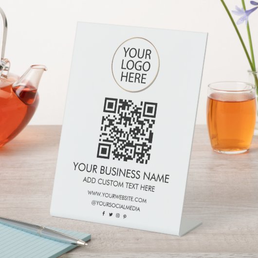 Signe De Table Code QR de l'entreprise professionnelle Logo & Tex (In SItu)