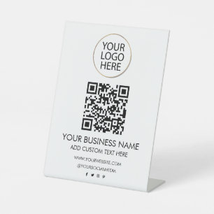 Signe De Table Code QR de l'entreprise professionnelle Logo & Tex