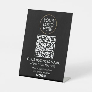 Signe De Table Code QR de l'entreprise professionnelle Logo & Tex