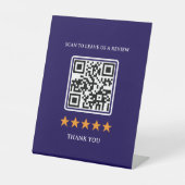 Signe De Table Code QR de lien de révision d'entreprise 8" x 10" (Recto)