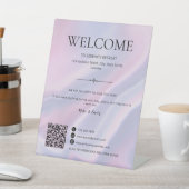 Signe De Table Code QR de location de vacances Airbnb rose (In SItu)
