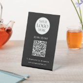 Signe De Table Code QR de logo d'entreprise personnalisé simple m (In SItu)