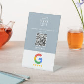 Signe De Table Code QR de logo d'entreprise pour les avis Google (In SItu)