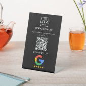 Signe De Table Code QR de logo d'entreprise pour les avis Google (In SItu)
