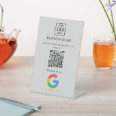 Signe De Table Code QR de logo d'entreprise pour les avis Google  (In SItu)