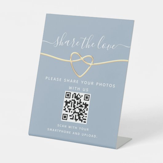 Signe De Table Code QR de mariage en calligraphie moderne (Recto)