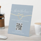 Signe De Table Code QR de mariage en calligraphie moderne (In SItu)