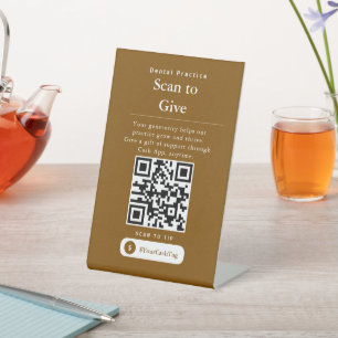 Signe De Table Code QR de Modern Cash App Tips