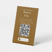 Signe De Table Code QR de Modern Cash App Tips (Recto)