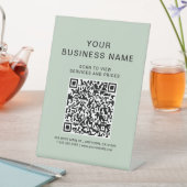 Signe De Table Code QR de numérisation d'affaires à connecter Ver (In SItu)