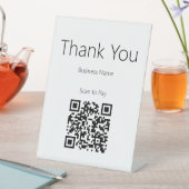 Signe De Table Code QR de paiement à scanner en noir et blanc pou (In SItu)