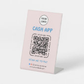 Signe De Table Code QR de paiement de l'application Cash Scan to (Recto)