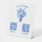 Signe De Table CODE QR DE PAIEMENT Fleuriste Fleurs Marché des pr (Recto)
