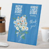 Signe De Table CODE QR DE PAIEMENT Fleuriste Fleurs Marché des pr (In SItu)