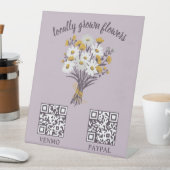 Signe De Table CODE QR DE PAIEMENT Fleuriste Fleurs Marché des pr (In SItu)