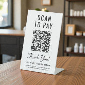 Signe De Table Code QR de paiement par numérisation