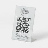 Signe De Table Code QR de paiement par numérisation de logo d'ent (Recto)