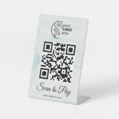 Signe De Table Code QR de paiement par numérisation de logo d'ent (Recto)