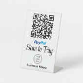 Signe De Table Code QR de paiement par numérisation de logo d'ent (Recto)