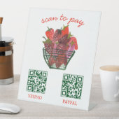 Signe De Table CODE QR DE PAIEMENT Stand de fruits et légumes Kio (In SItu)