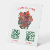 Signe De Table CODE QR DE PAIEMENT Stand de fruits et légumes Kio (Recto)
