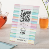 Signe De Table Code QR de paiement Venmo de boulangerie (In SItu)