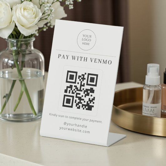 Signe De Table Code QR de paiement Venmo Scan pour payer