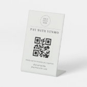 Signe De Table Code QR de paiement Venmo Scan pour payer (Recto)