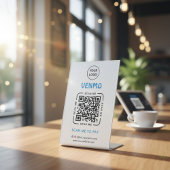 Signe De Table Code QR de paiement Venmo | Scannez pour payer le