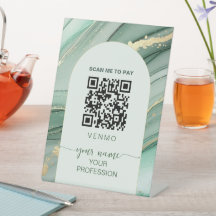 Code QR de paiement Venmo vert sauge or