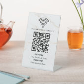 Signe De Table Code QR de réseau WiFi professionnel personnalisé (In SItu)