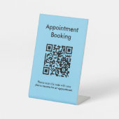 Signe De Table Code QR de réservation de rendez-vous (Recto)