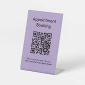 Signe De Table Code QR de réservation de rendez-vous (Recto)