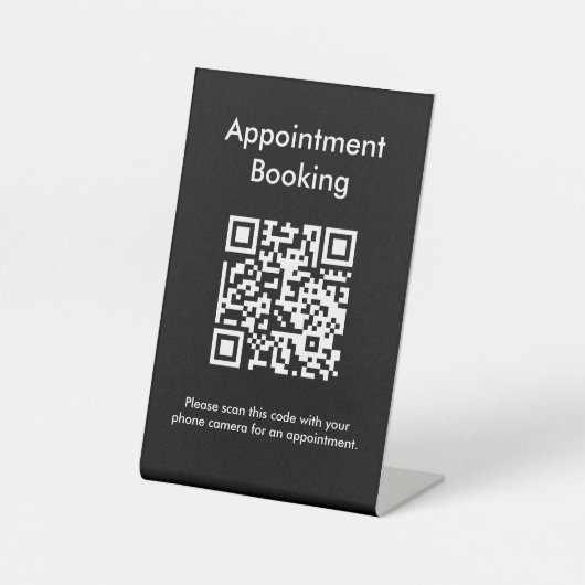Signe De Table Code QR de réservation de rendez-vous (Recto)