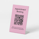 Signe De Table Code QR de réservation de rendez-vous (Recto)